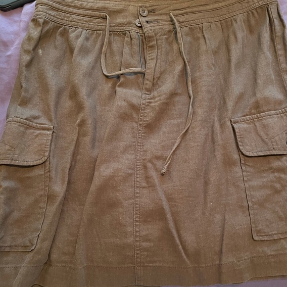 Izod brown linen skirt